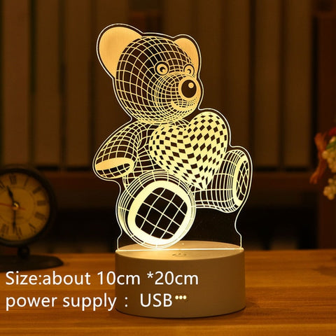 Love 3D Led Lamp