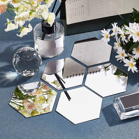 Hexagon Mirror Wall Stickers