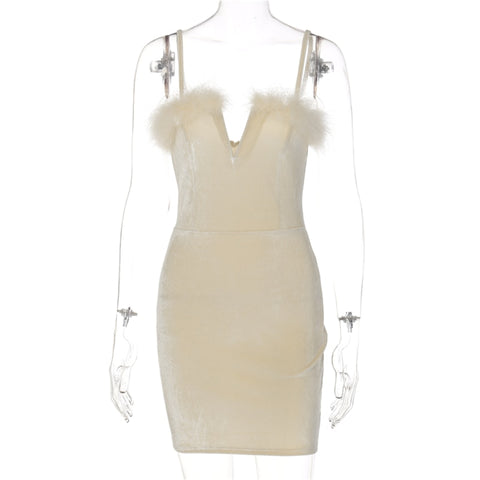 Women Patchwork Suspender Dress