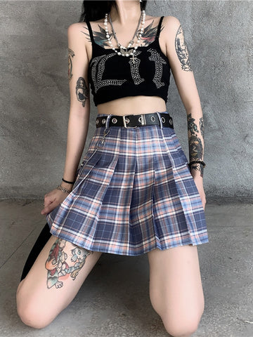 Women Plaid Tennis Skirt