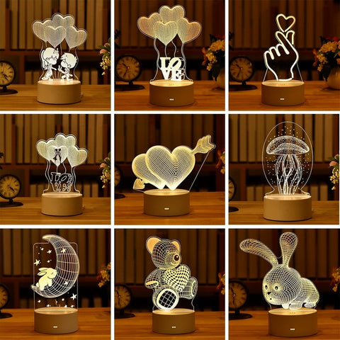 Love 3D Led Lamp