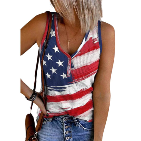Women's American Flag Camo Tank Tops