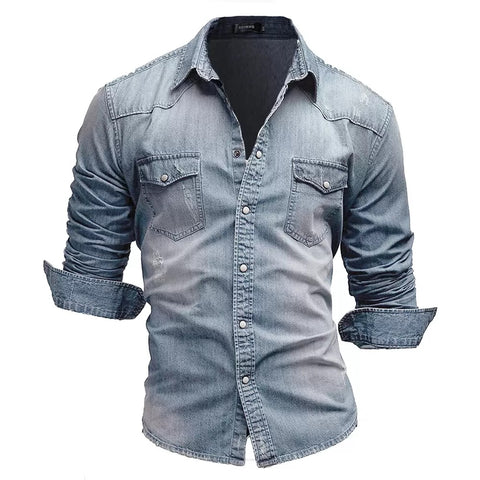 Mens Cotton Denim Shirt