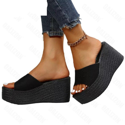 Women Platform Beach Heels Wedges Sandals