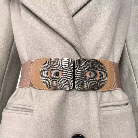 Ladies Wide Elastic Waist Belt