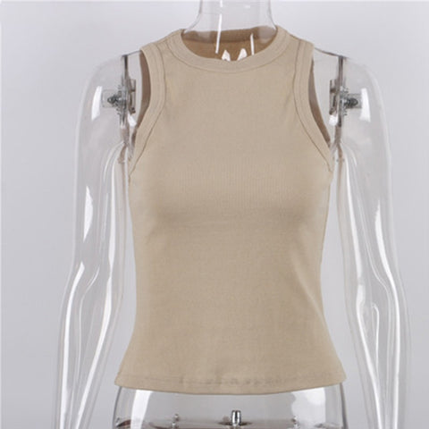 Women Sleeveless Knitted Casual Tops