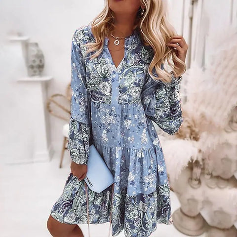 Women Boho Vintage Dress