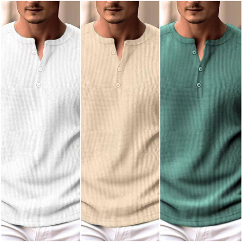 Spring New Solid Color Slim Fit Long Sleeve T-shirt Men's