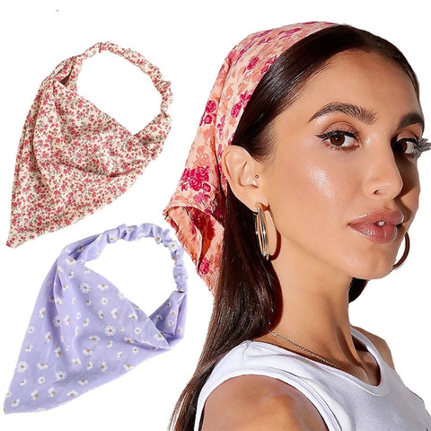 Women Vintage Triangle Head Scarf