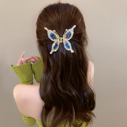 Women Butterfly  Pearl Tassel hair clip