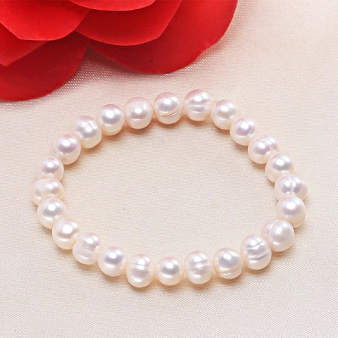 Natural Freshwater Pearl Strand Bracelet