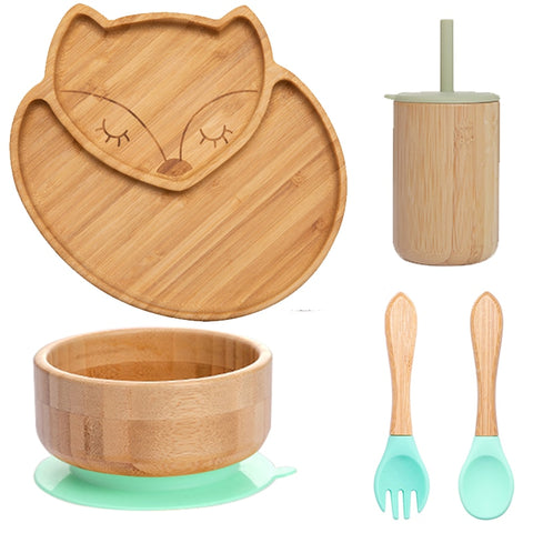 Baby Food Bamboo Tableware