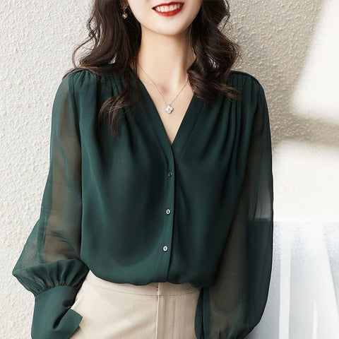 Women Long Sleeve Ruffled shirts