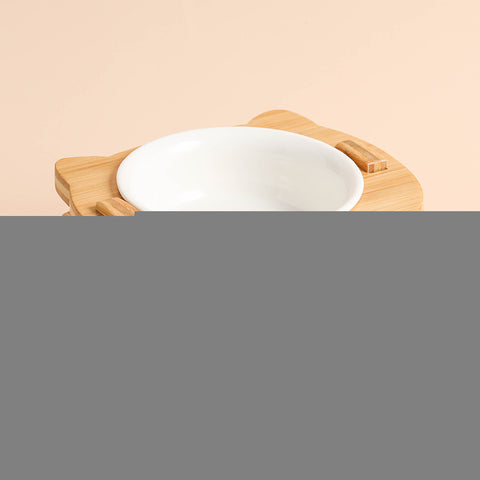 Elevated Bamboo Food Bowls