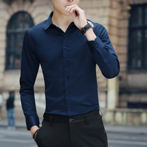 Slim Fit No Iron Long Sleeve Shirt
