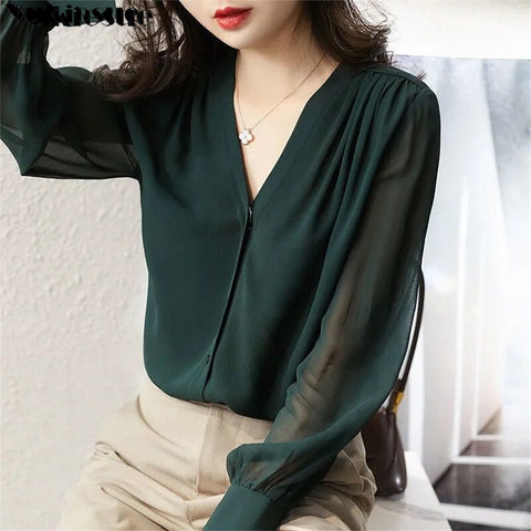Women Long Sleeve Ruffled shirts