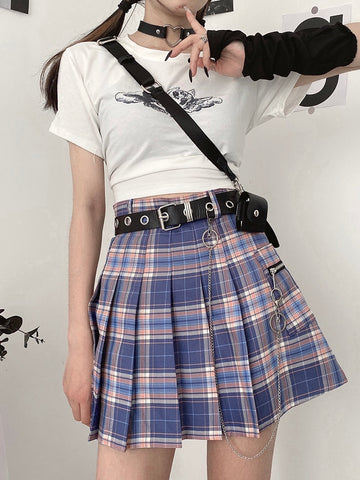 Women Plaid Tennis Skirt