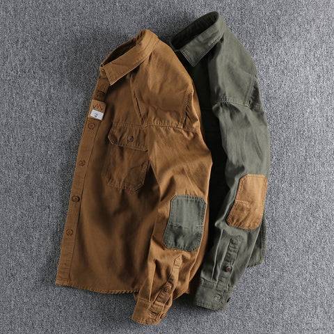 Men cotton long sleeve shirt