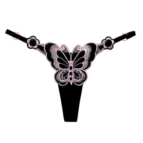 Women  Embroidery Thongs Panties