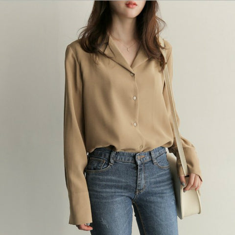 Womens Long Sleeve Blouses Shirt