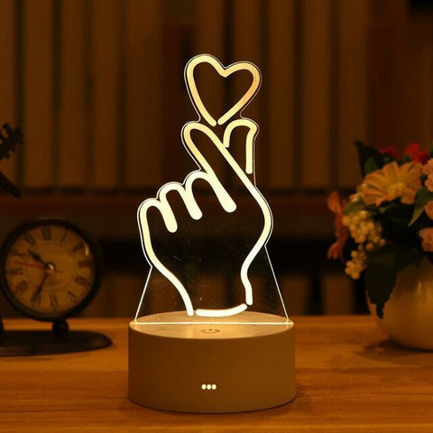 Love 3D Led Lamp