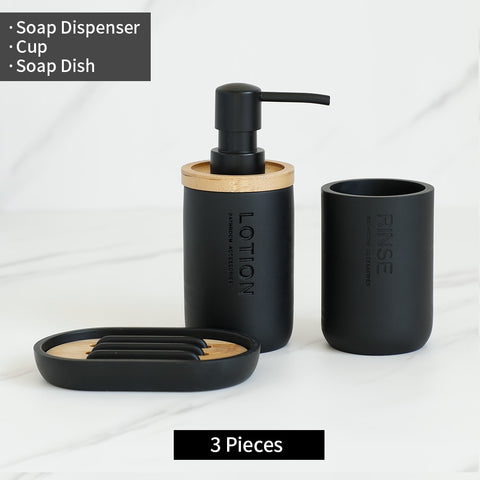 Matte Black Bathroom Accessories Set
