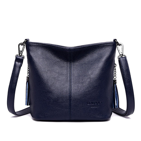 Ladies Genuien Leather Tassels Hand Bags