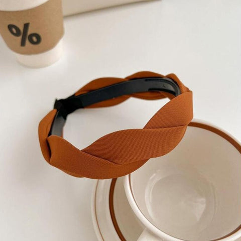 Women Pu Leather Braided headband