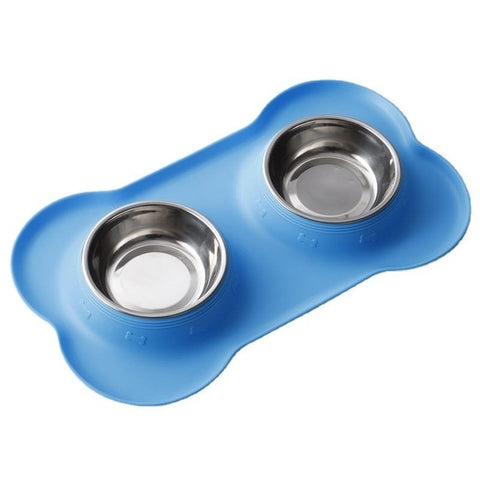 Double Dog Bowl Silicone Mat