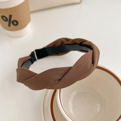 Women Pu Leather Braided headband
