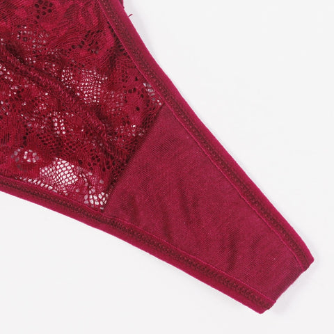 Women Metal Heart Low-waist Underwear