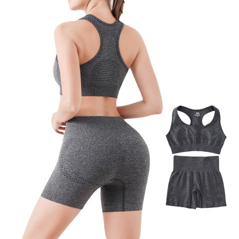 Seamless Sports Yoga Shorts Sets