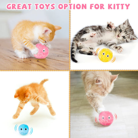 Cat Electric Plush Ball Training Toy