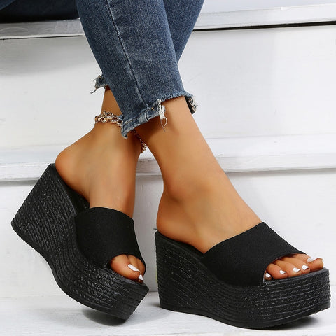 Women Platform Beach Heels Wedges Sandals