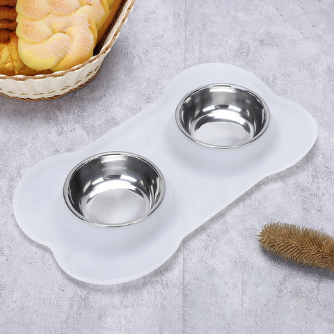 Double Dog Bowl Silicone Mat