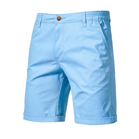 Men Summer Cotton Solid Shorts