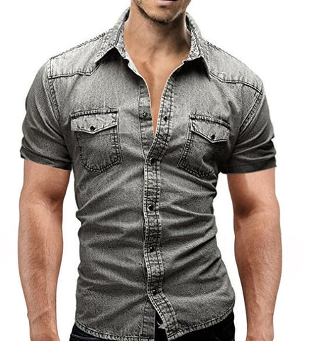 Mens Cotton Denim Shirt