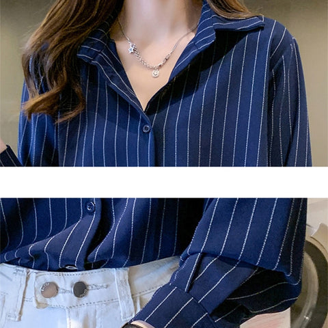 Woman Long Sleeve Chiffon Shirt