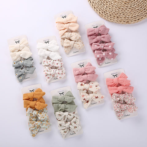 4Pcs/Set Baby Bows Hair Clips