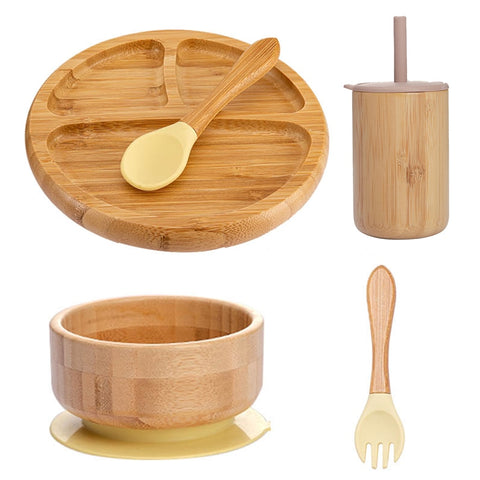 Baby Food Bamboo Tableware