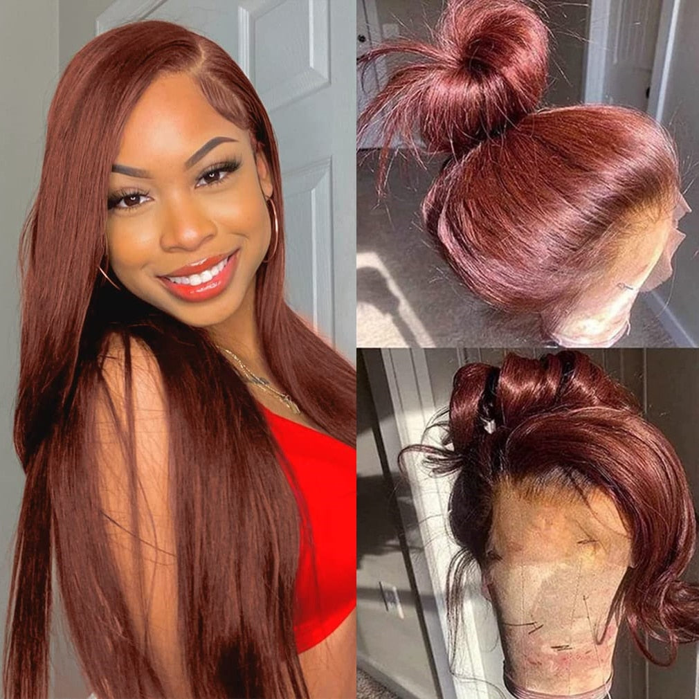 New Reddish Brown Hd Lace Wig