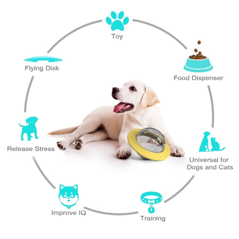 Dog Fun Flying Saucer Food Ball