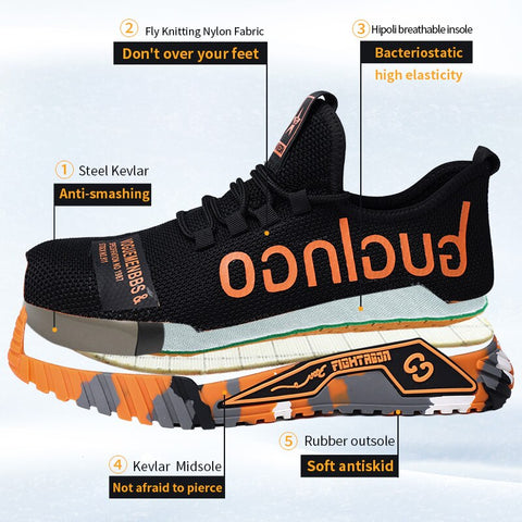 Breathable Men Work Safety Shoes