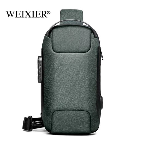 Multifunction Patent Leather Chest Bag
