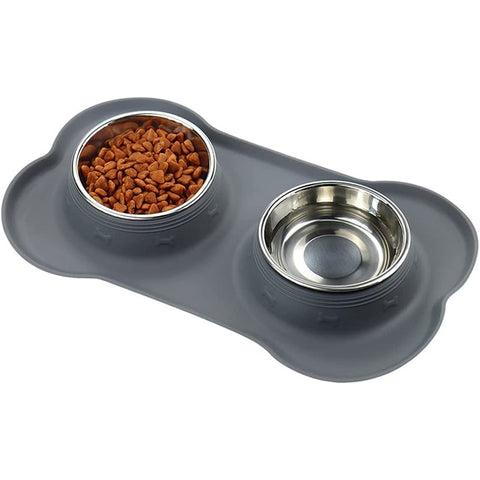 Double Dog Bowl Silicone Mat