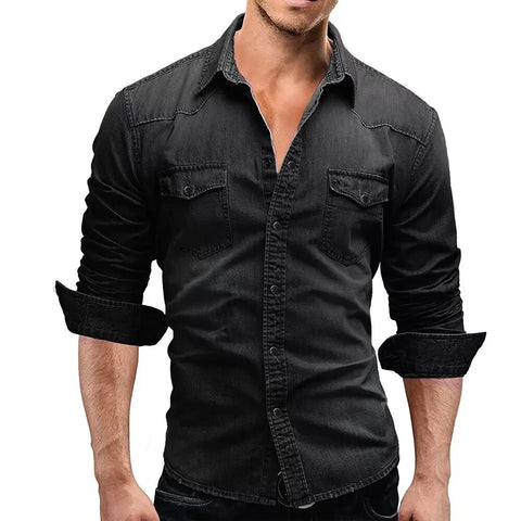 Mens Cotton Denim Shirt