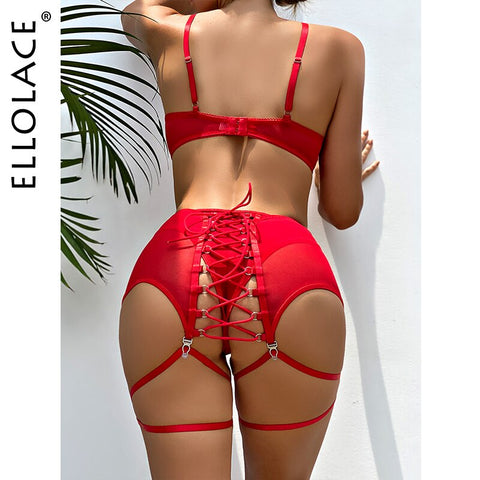 Woman Black Fancy3-Piece  Lingere
