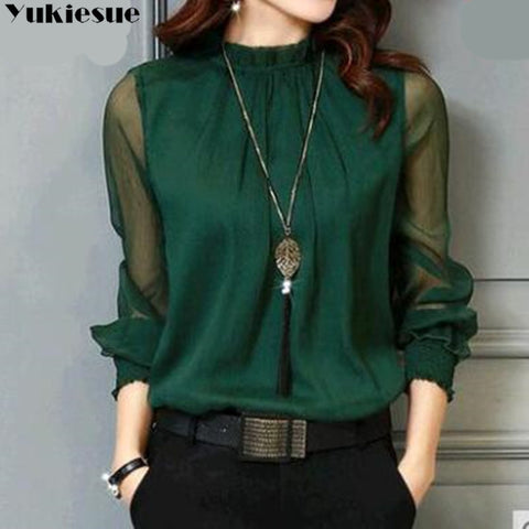 Women Long Sleeve Ruffled shirts