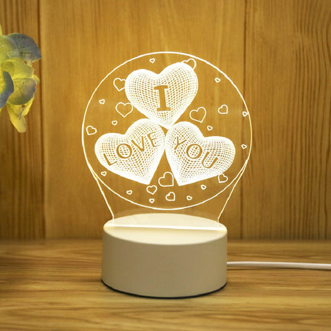 Love 3D Led Lamp
