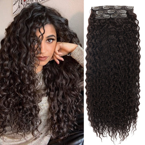 New Synthetic Curly Clip-In Hair Extensions